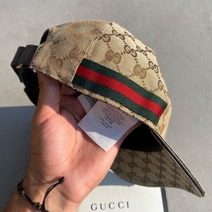 Canvas Gucci baseball cap Authentic